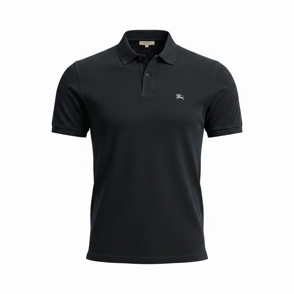 SPRING/SUMMER Burberry Men's Black Cotton Polo Shirt Size 2XL New W/ Tags $495